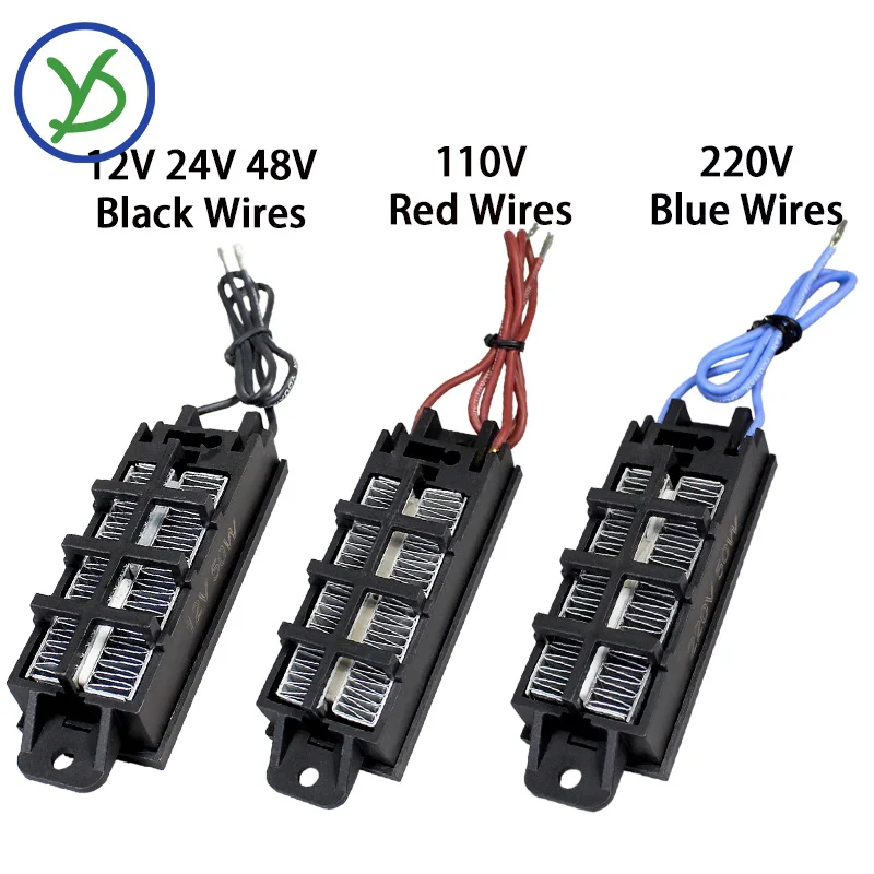 2Pcs 220V 100W Thermostatic PTC heater ceramic air heater conductive type heating element Small Space Heating 54B2-Z