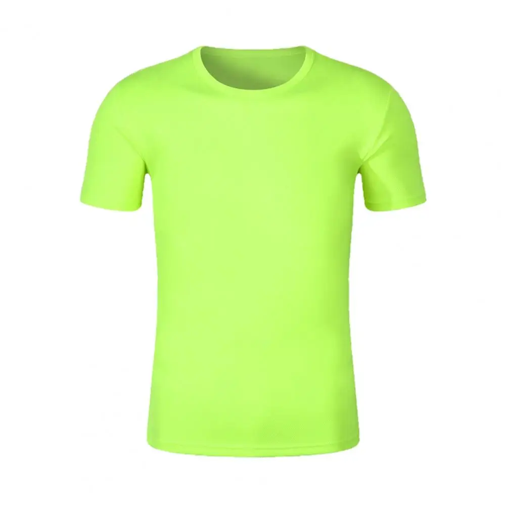 Quick drying T-shirt Unisex Short Sleeve Sport T Shirt Trainer Running T-Shirt Solid Color Breathable Women Men Tee Top S to 4XL