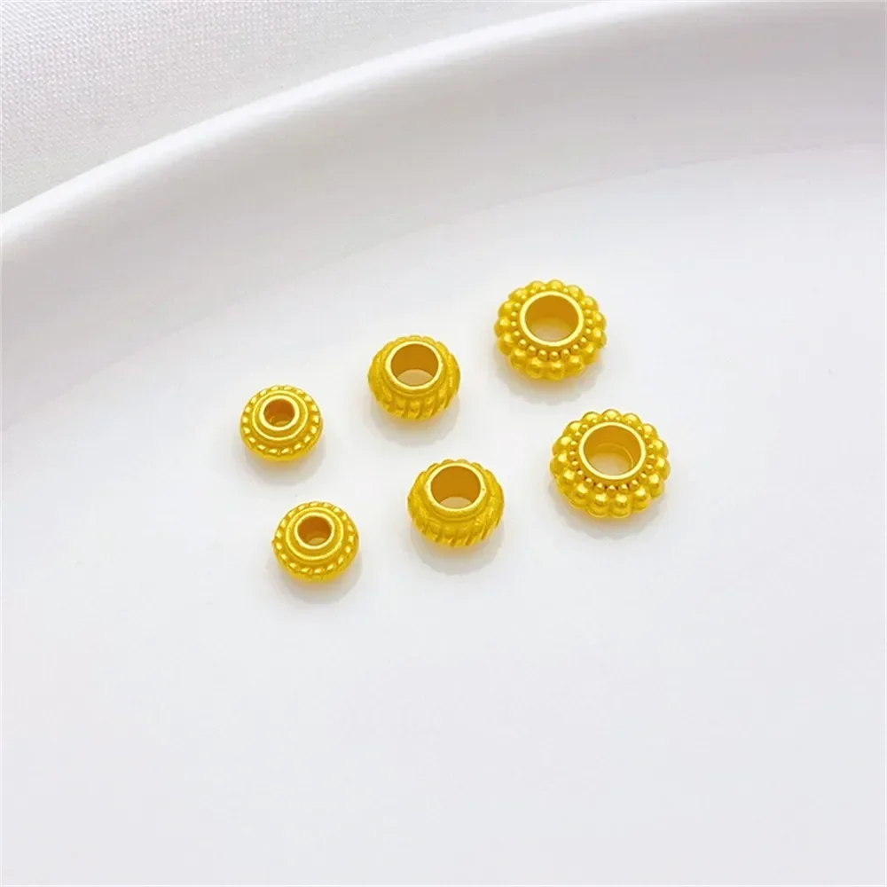 Zand Goud Vliegende Schotel Wiel Lantaarn Kraal Spacer Losse Kralen Handgemaakte DIY String Armband Ketting Sieraden Materiaal Accessoires