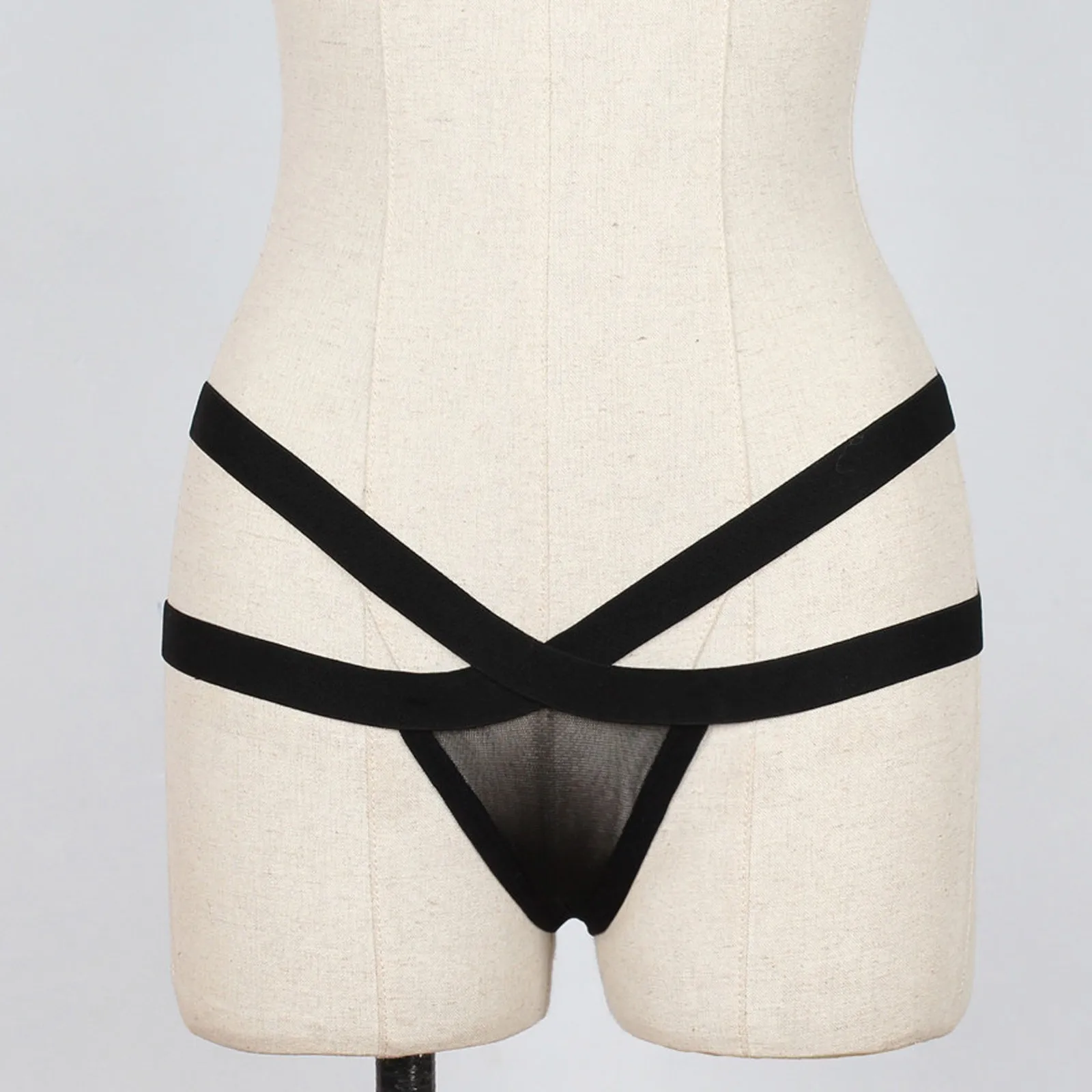 

Ladies' Black Sexy Lingerie G-string Mesh See-through Briefs Thin Breathable Underwear Panties Exotic T String Thongs