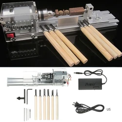 Mini Lathe Beads Machine Pearl Lathe DIY Woodworking Lathe Machine 7000RPM Speed Dropship