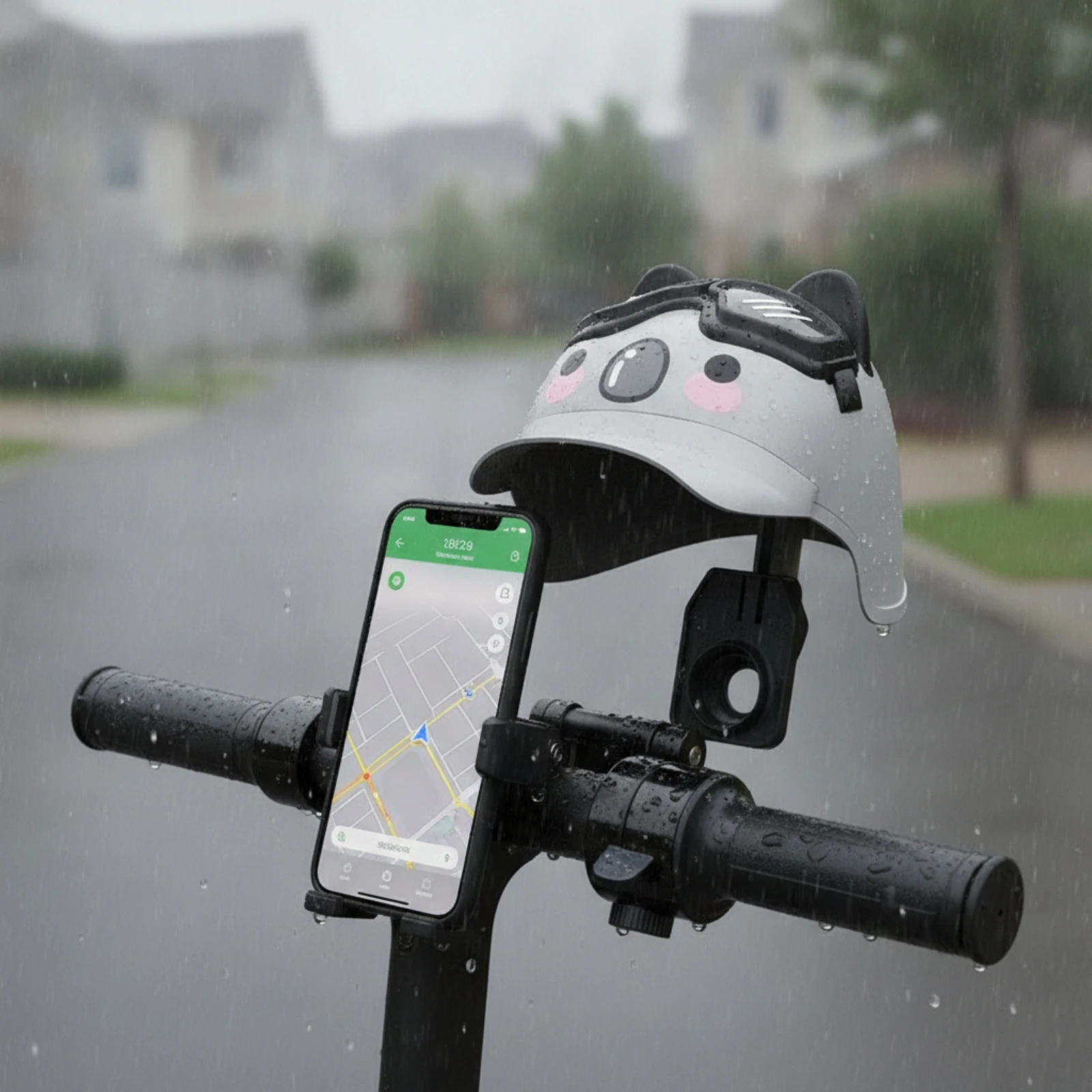 Phone Holder with Sunshade Adjustable Phone Holder Accessory Secure Easy Install for Delivery Riders, Commuting