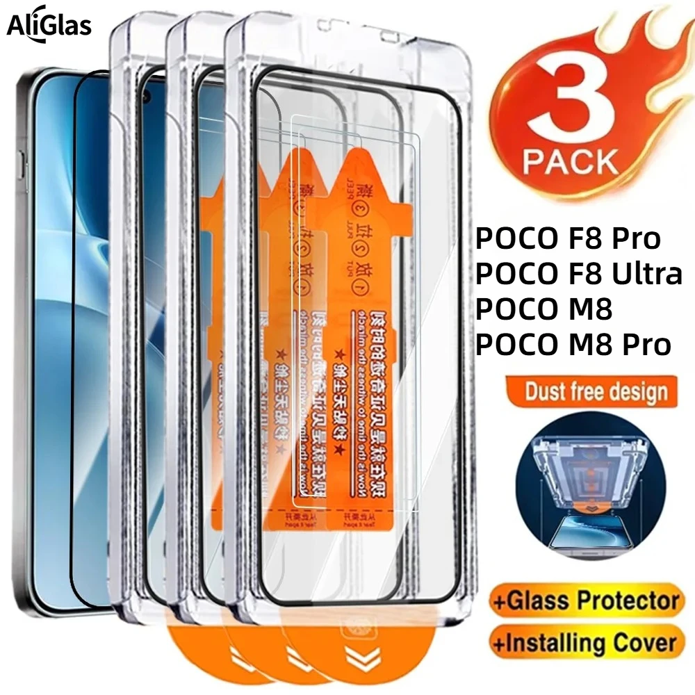 2 szt. Szkło Hartowane Łatwe w Montażu do Xiaomi POCO F8 Pro Ultra, Folia Ochronna na Ekran, Odporna na…