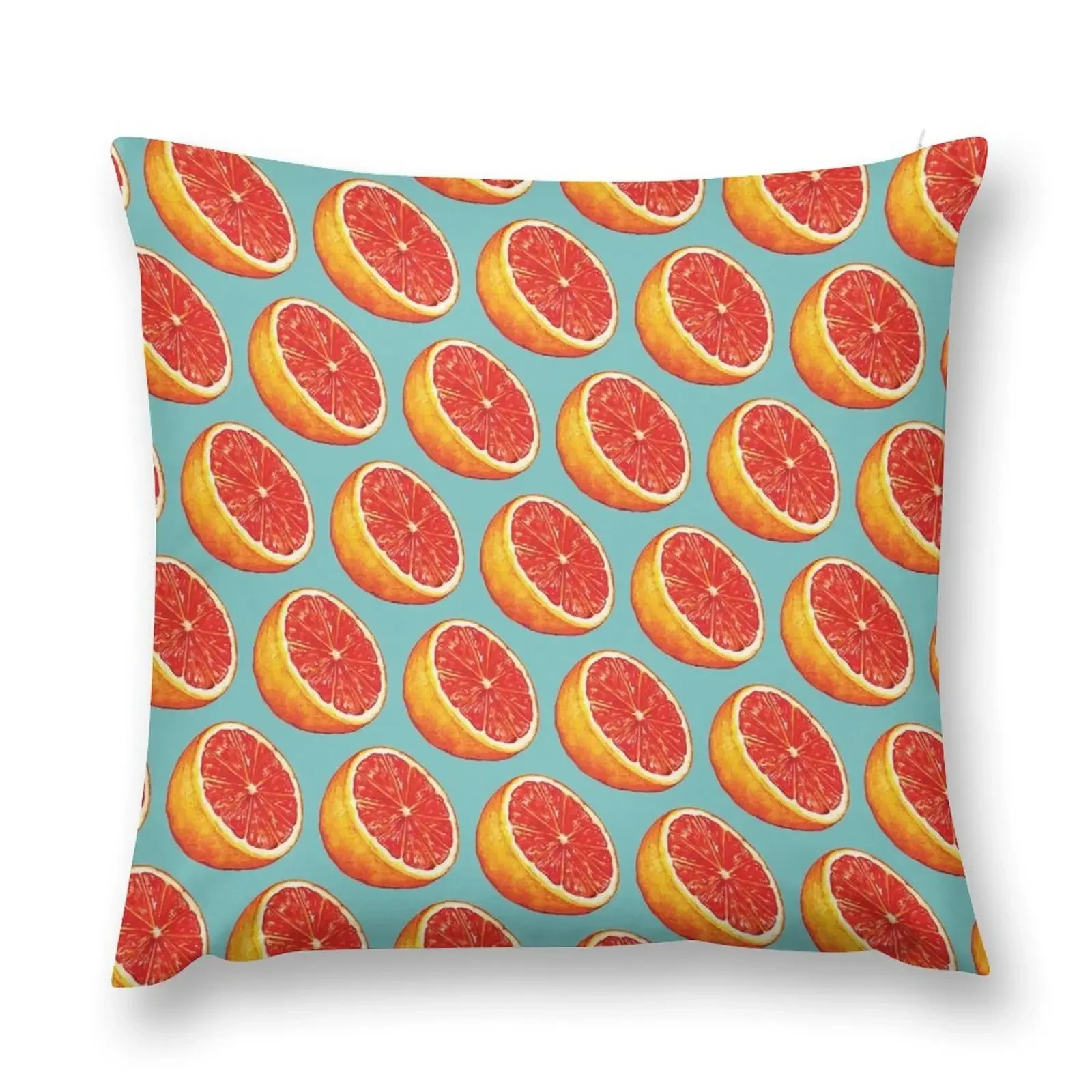 Grapefruit Pattern - Blue Throw Pillow Decorative Cushion Cusions Cover pillow