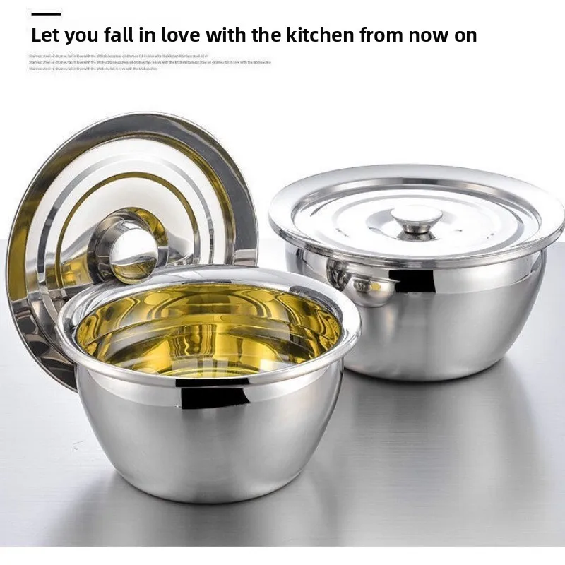 Thickened Stainless Steel Oil Basin with Lid, Oil Drum Oil Tank, Seasoning Bowl, Multi-use Food Container for Hotel Kitchen