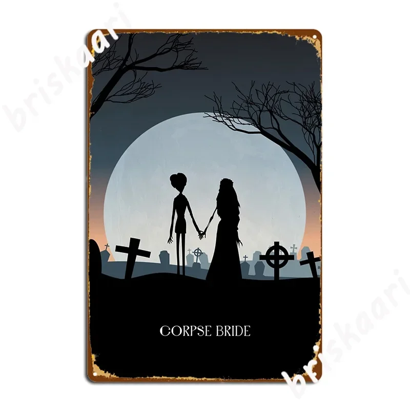 Corpse Bride Minimal Poster Poster Metal Plaque Decoration Club Party Wall Decor Club Bar Tin Sign Posters