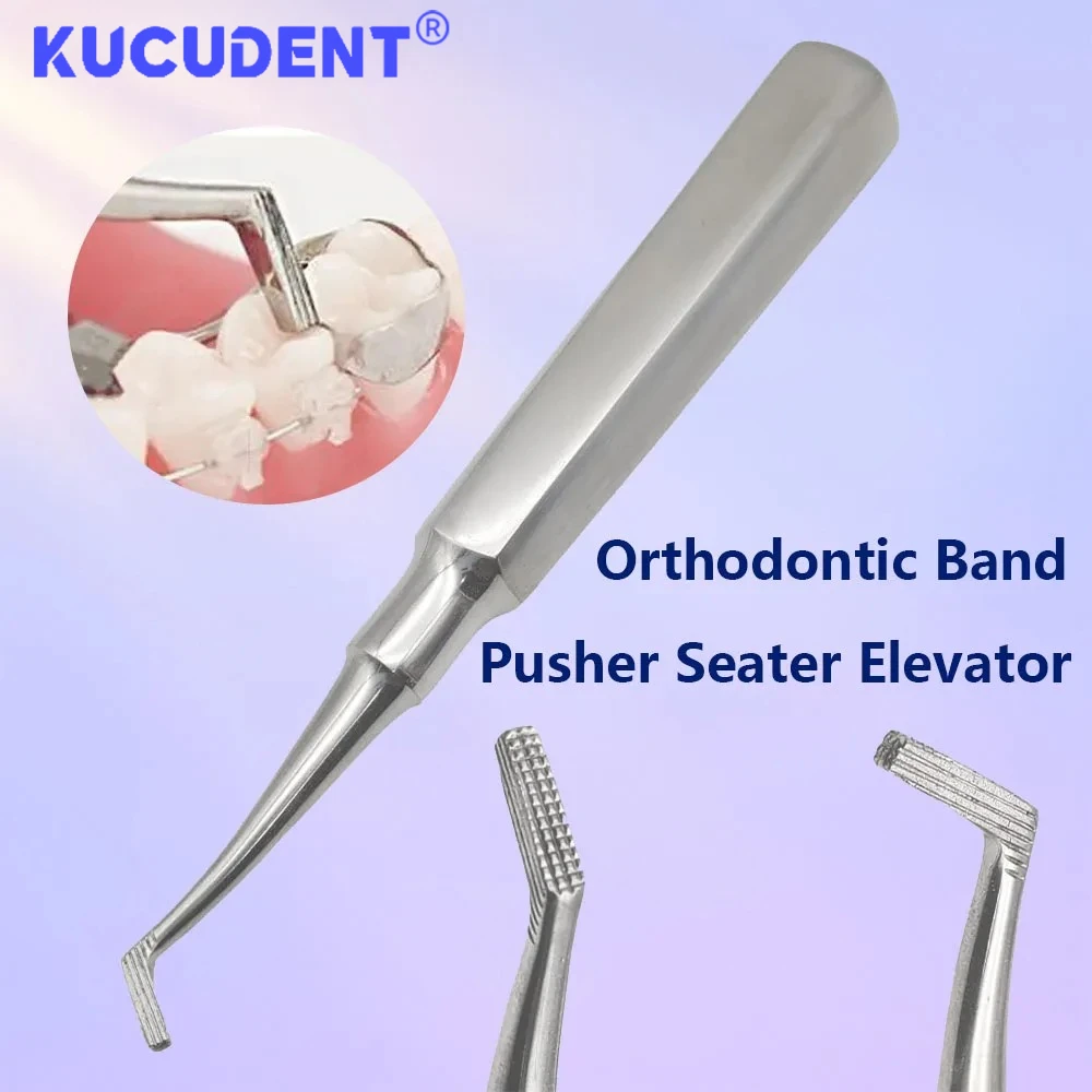 1Pc Dental Orthodontic Molar Band Pusher Seater Elevator Stainless Steel Long Handle Cement Remover Dentistry Instruments Tools