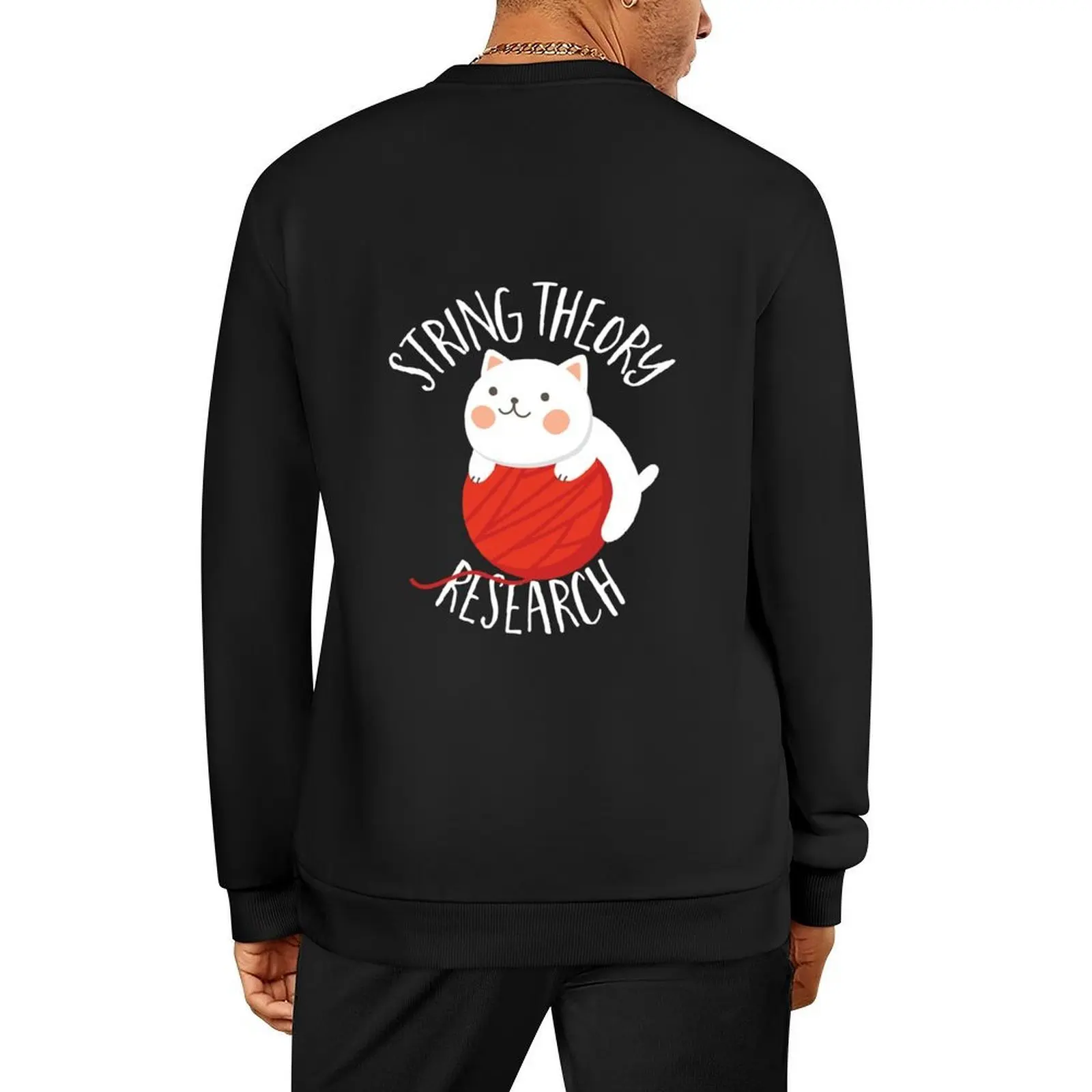 

String Theory Research Cute Cat Pullover tracksuit men men clothes korean clothes korean autumn clothes sweatshirt male