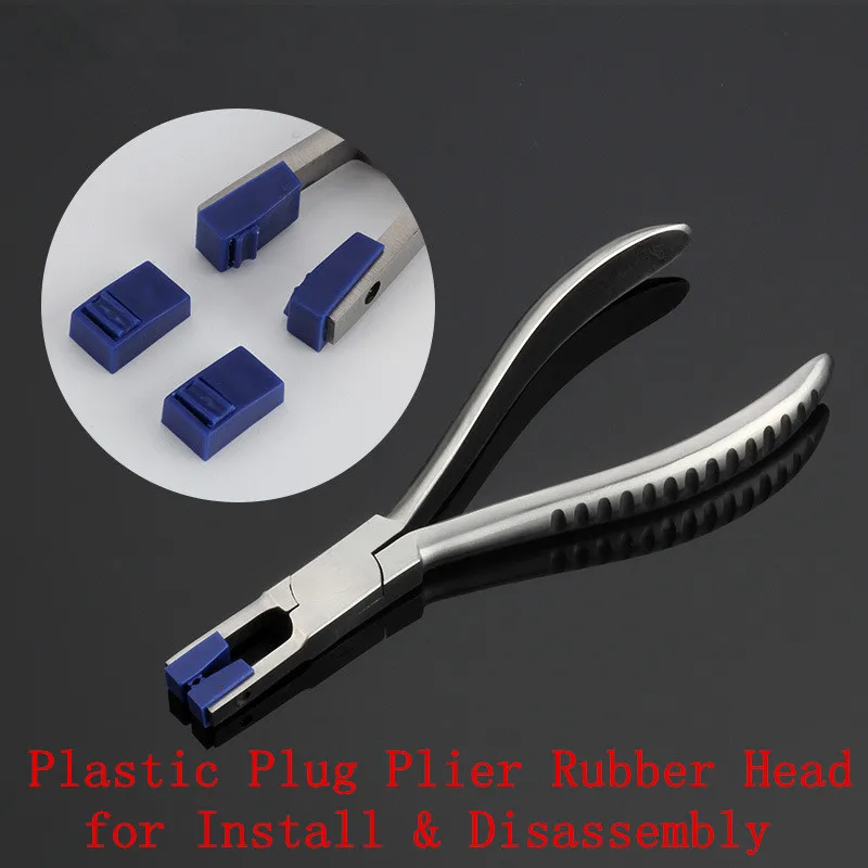 Quality Blue Parts of Eyeglasses Pliers Double Rubber Plug Tool Rimless Glasses General Installation Accessories for Silhouet