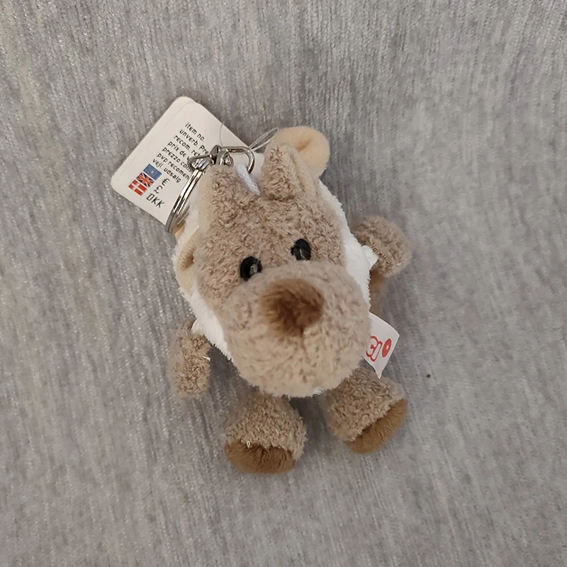 Breloczek pluszowy 10 cm, akcesoria samochodowe, prezent dla kobiet, na imprezę, dla dziewczynek, uroczy puszysty breloczek z futra wilka, pluszowy breloczek zwierzęcy dla kobiet