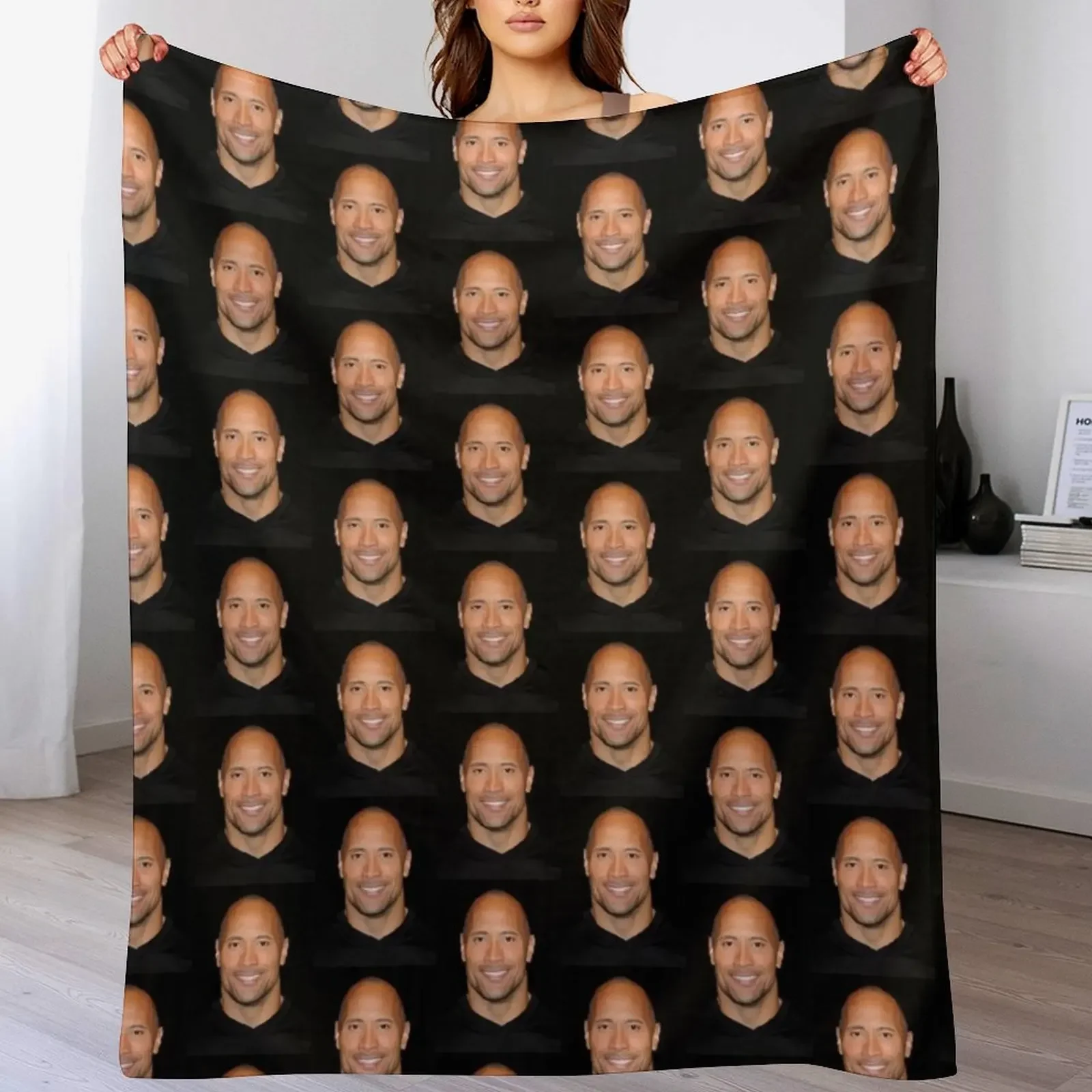 

dwayne johnson Throw Blanket Color Fast Cozy Throw Blanket