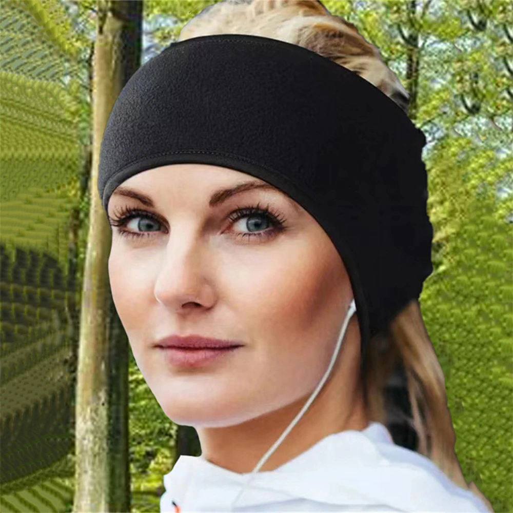 Cache-oreilles doubles pour hommes et femmes, 1 pièce, avec Protection chaude du Ski du front, bandeau Velcro, hiver