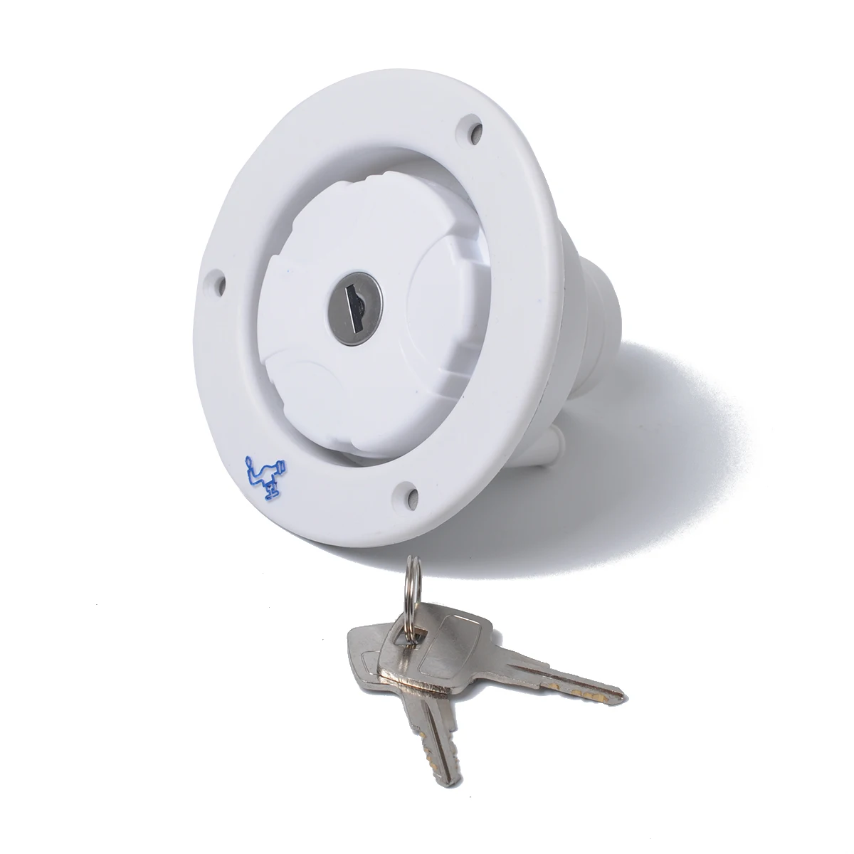

Secure Inlet Fill Dish With Venting Holes For RV Trailer And Engineering Vehicles