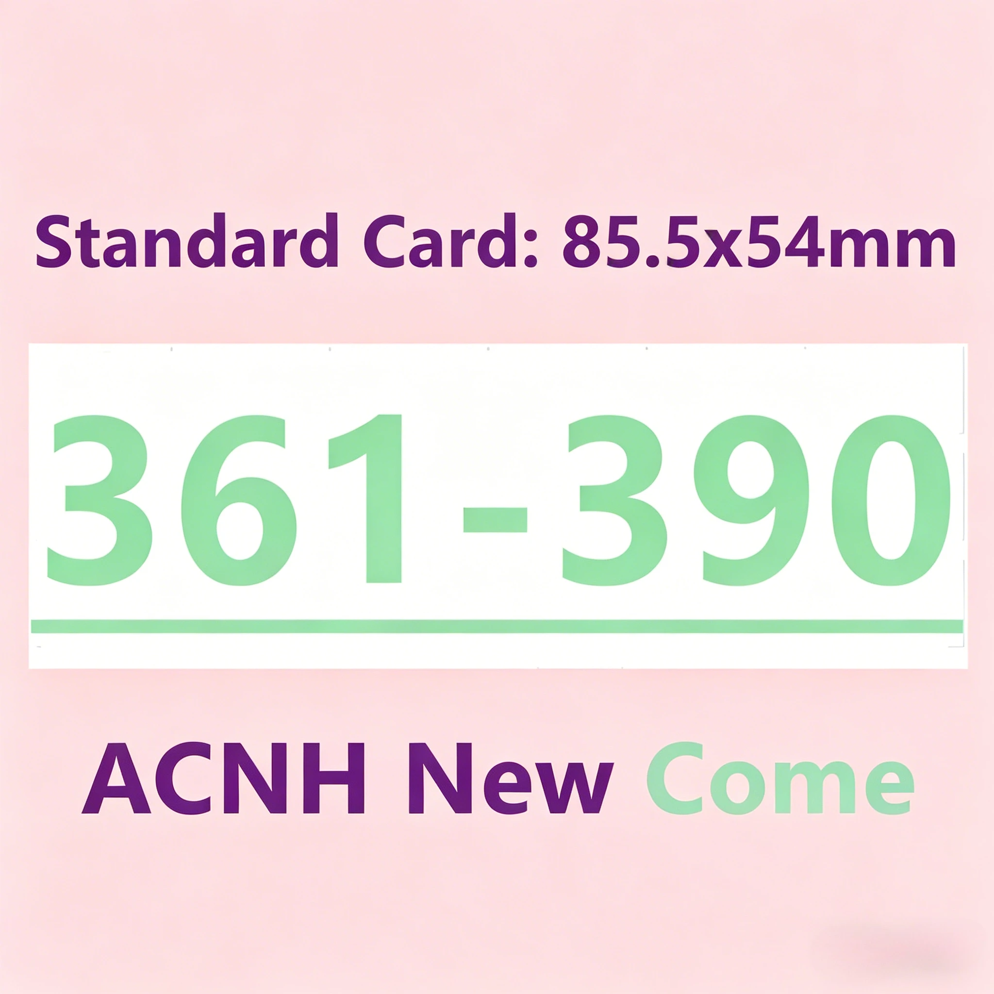 Portable Exquisite ACNH Card 361-390 Villager Resident NFC Trading Cards Printing Collectible Souvenir Pocket Cards 85.5x54mm