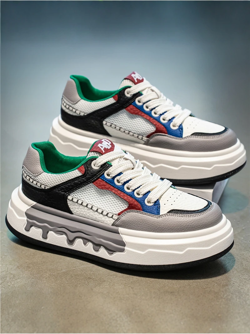 Men's Sport Shoes 2026 New Autumn Casual Breathable Thick Bottom Versatile Bread Shoe Comfortable All-Match Flat Footwear