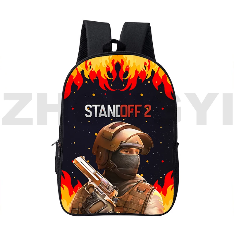 New 3D Standoff 2 Backpack Trendy Travel Bags Funny Shooting War Game Schoolbags 16 Inch Large Boys Waterproof Outdoor Sport Bag