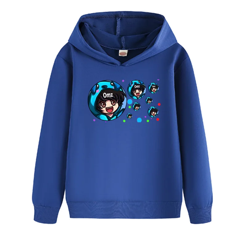 Omz children's hoodie casual hoodie quality boy and girl pullover hip-hop retro multi-color autumn and winter
