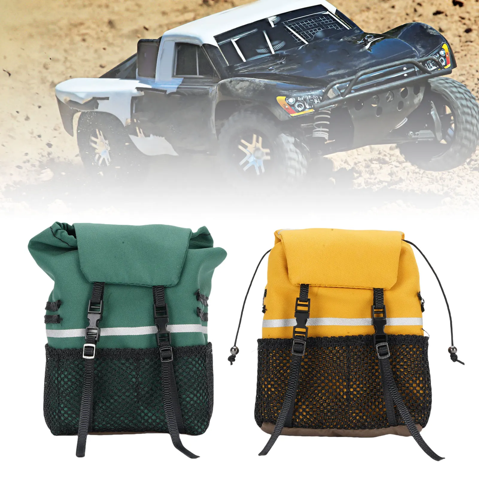 

RC Crawler Bag Decoration RC Decorative Bags Fit for SCX10 Polyester Weather Resist Luggage Set 1/8 1/10 RC Car Roof Decoration