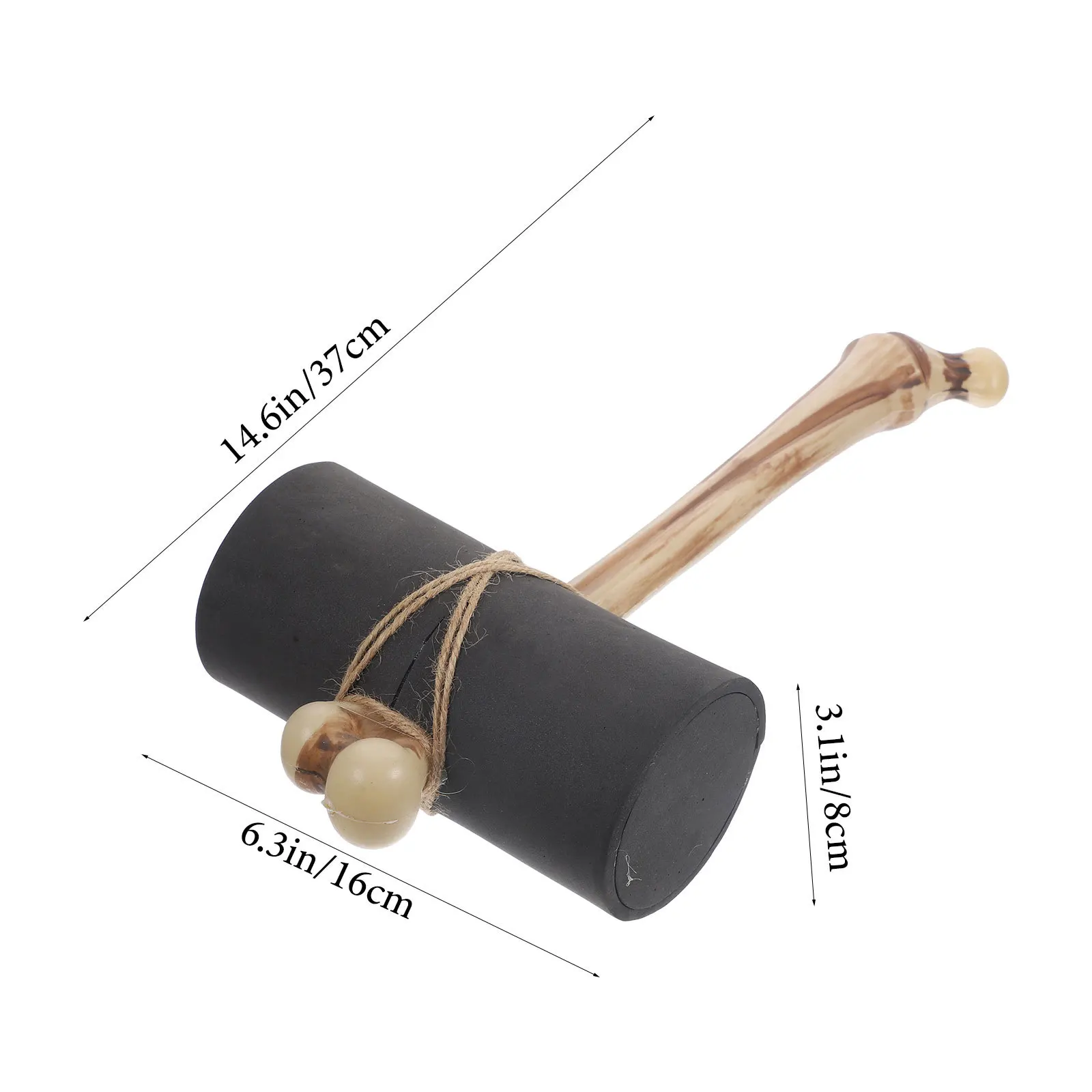 1pc osso puntello retrò Halloween martello finto per forniture per feste cosplay martello di plastica accessorio scherzo decorativo