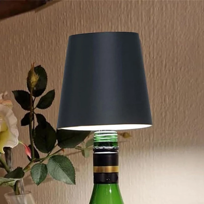 مصباح زجاجة LED لاسلكي ، مصباح طاولة يعمل باللمس ، 3 ألوان ، داخلي ، خارجي ، مطاعم وحانات