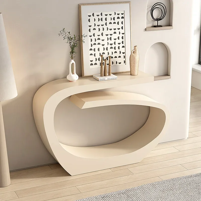H1 case light luxury entrance table entry entrance entrance table cream style art ultra-narrow end view table corridor