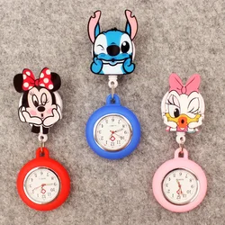 Reloj de bolsillo retráctil para hombre y mujer, cronógrafo de dibujos animados, estilo payaso y amigos, extensible, con Clip