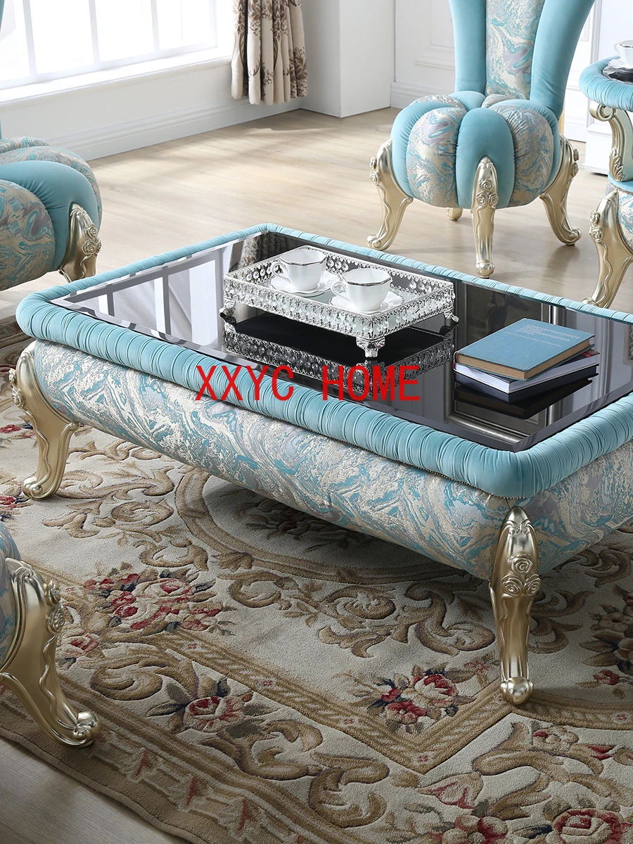 Light Luxury Living Room Home Tempered Glass Tea Table 1 M 3 Small Office