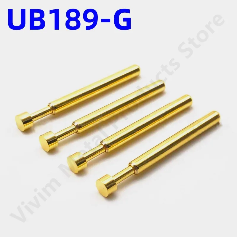 

10/50PCS UB189-G Spring Test Probe Test Pin Pogo Pin PCB Test Tool Length 36.5mm Pin Dia 3.16mm Flat Head Dia 4.0mm Test Tool