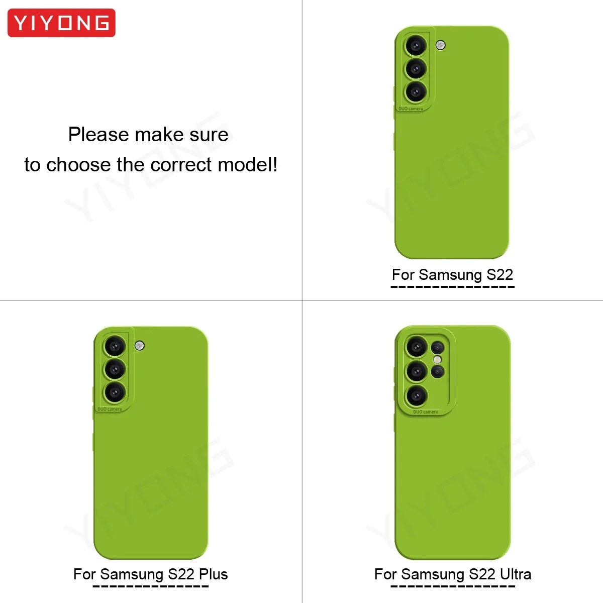 S22 Case YIYONG Square Liquid Silicone Soft Cover For Samsung Galaxy S22 S25 Ultra S23 S24 Plus  S22+ S23+ S24+ S25+ Phone Cases