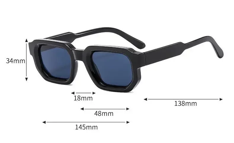 New Men Vintage Rectangle Frame Sunglasses Fashion Retro Sun Glasses Luxury Brand Design Glasses UV400 Eyewear Women Goggles2026 image 6