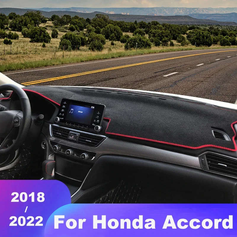 Car Dashboard Cover Mat Avoid Light Pad Instrument Panel Carpets Protector Accessories For Honda Accord X 10 2018-2020 2021 2022 view 2