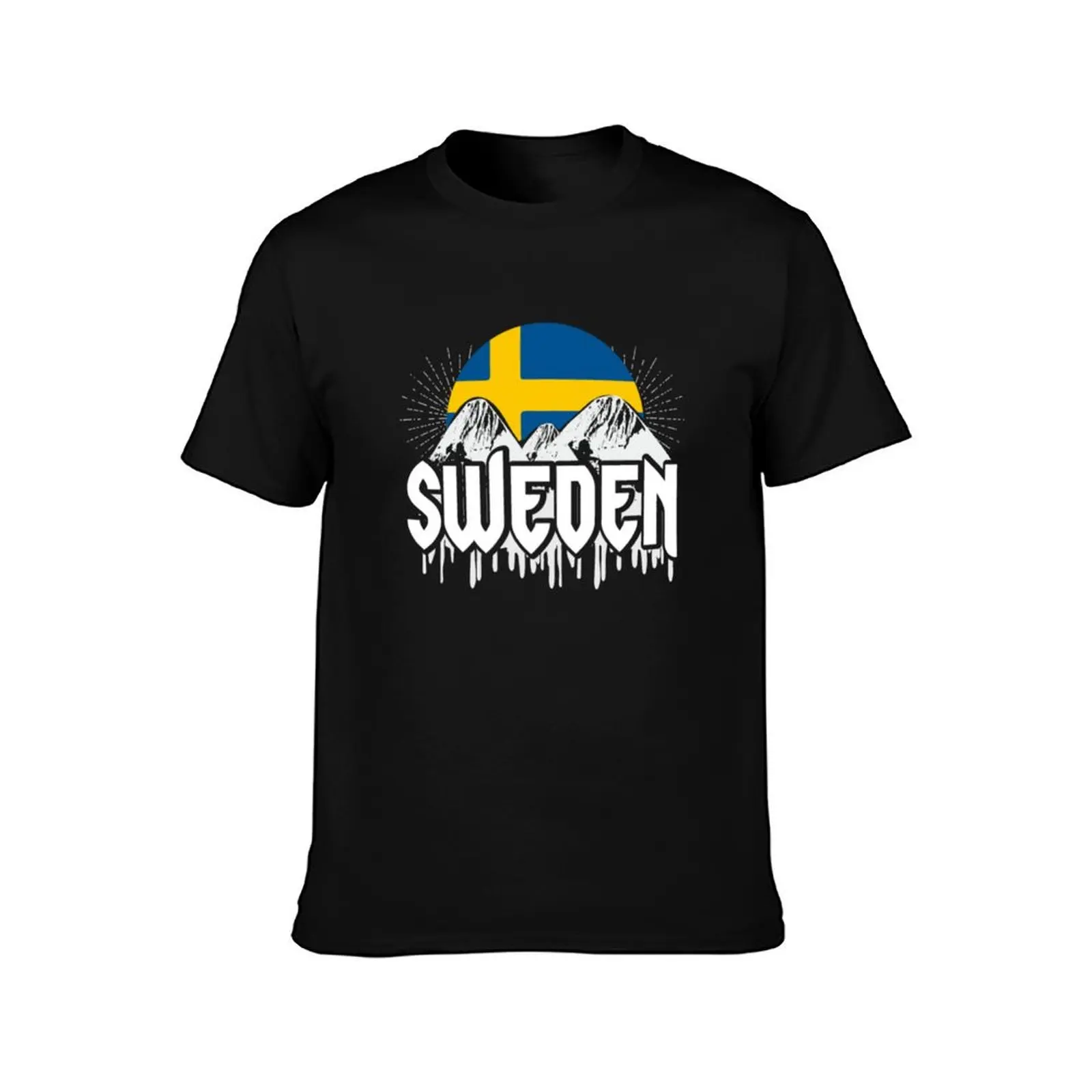 Sweden North Country Flag mountains T-Shirt Breathable Travel T-Shirt