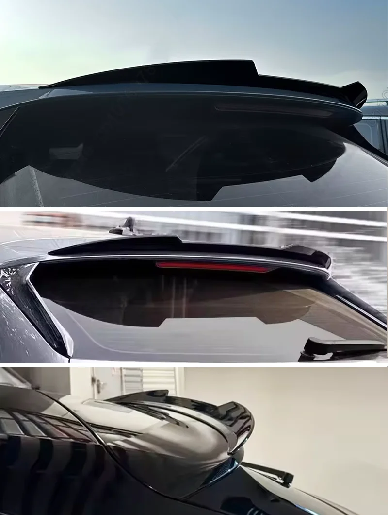 Universeller, glänzend schwarzer 2-teiliger 99cm Heckspoiler für das Autodach, passend für Ford Focus ST 2013+ – Detail 3