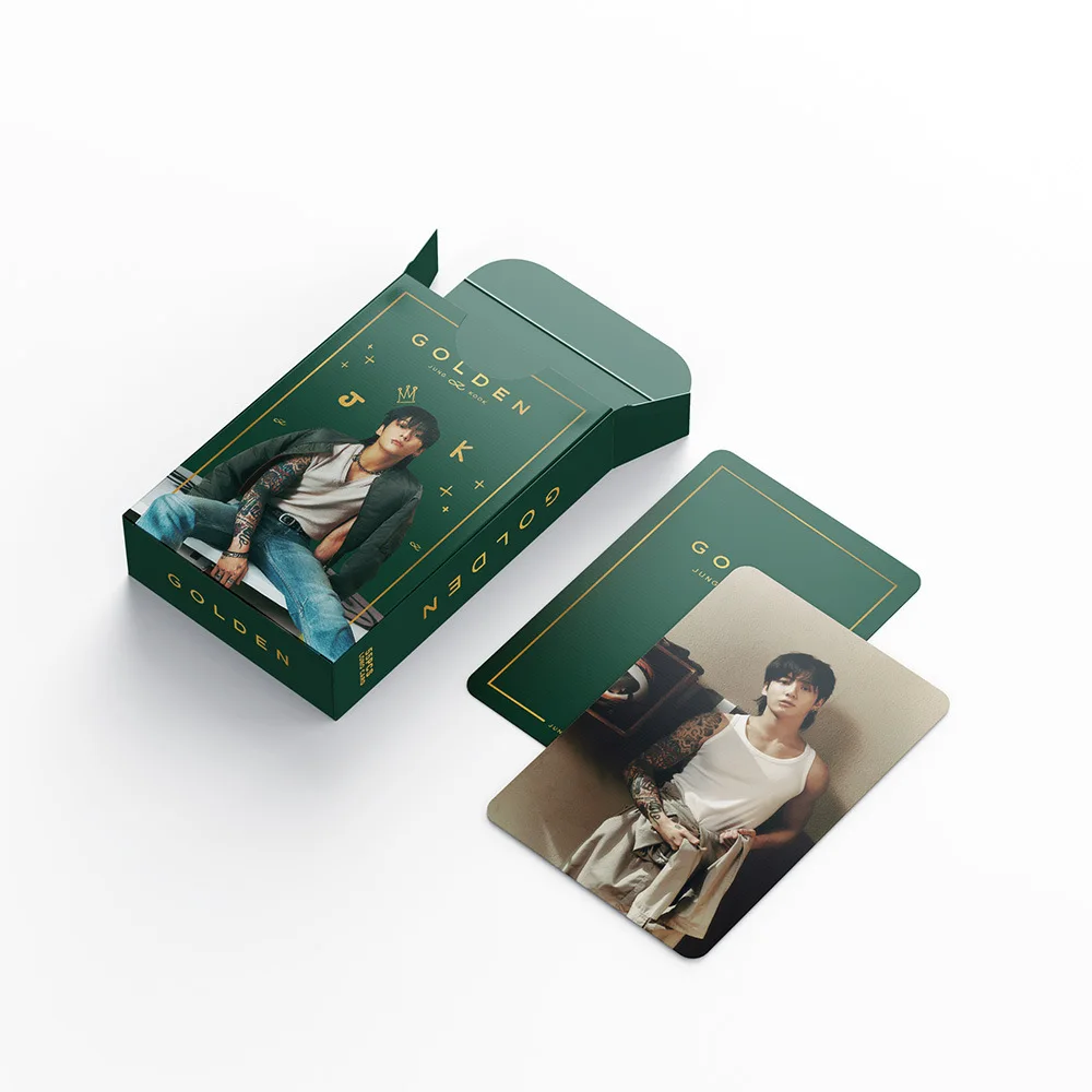 55 Korean Entertainment Male Idol Group Mini Cards, Support Merchandise Card, First GOLDEN Album, Lomo Card Fan Collection Gift image 3