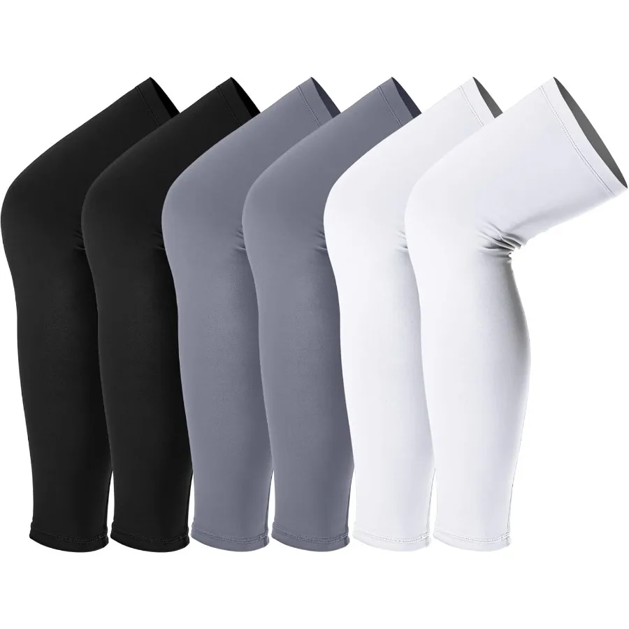 

Компрессионные рукава с длинными наколенниками и защитой от ультрафиолета для мужчин и женщин: идеально подходят для занятий спортом, включая баскетбольный футбол a