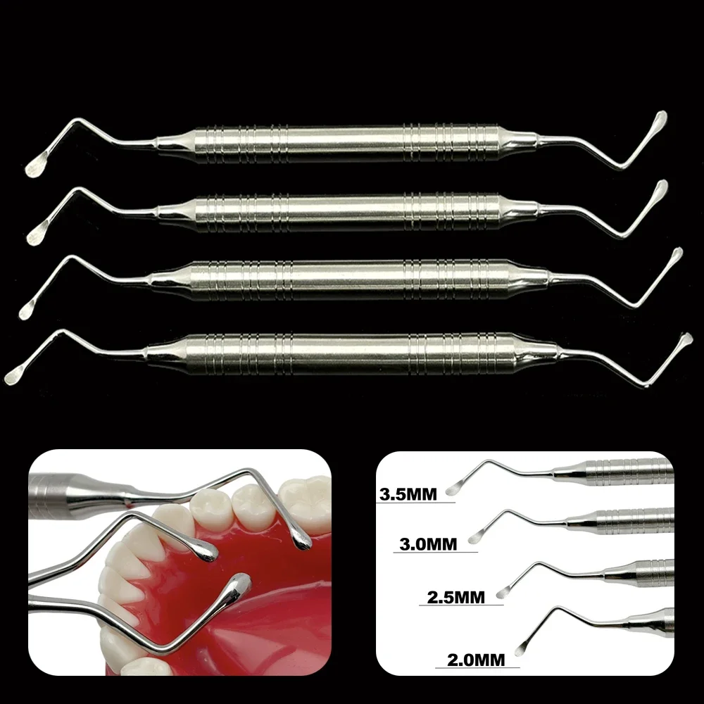 

3pcs/set Dental Curette Dental Scaler Gracey Stainless Steel Surgical Curettes Instrument Dentist Medical Professional Tools