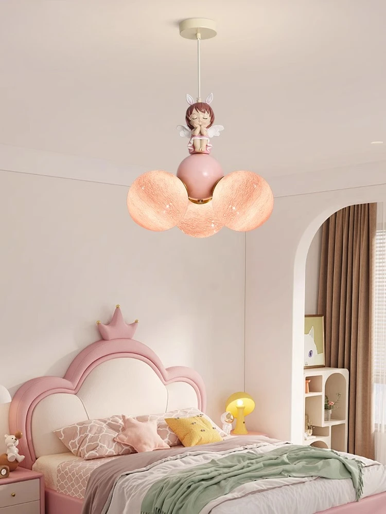 Children's Room Pendant Light Girl Cute Cream Style Warm and Romantic Cartoon Chandelier Princess