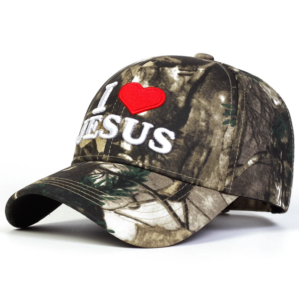 Casquettes de baseball unisexes brodées avec inscription I LOVE JESUS, chapeau de protection solaire décontracté réglable pour l'extérieur, printemps et automne