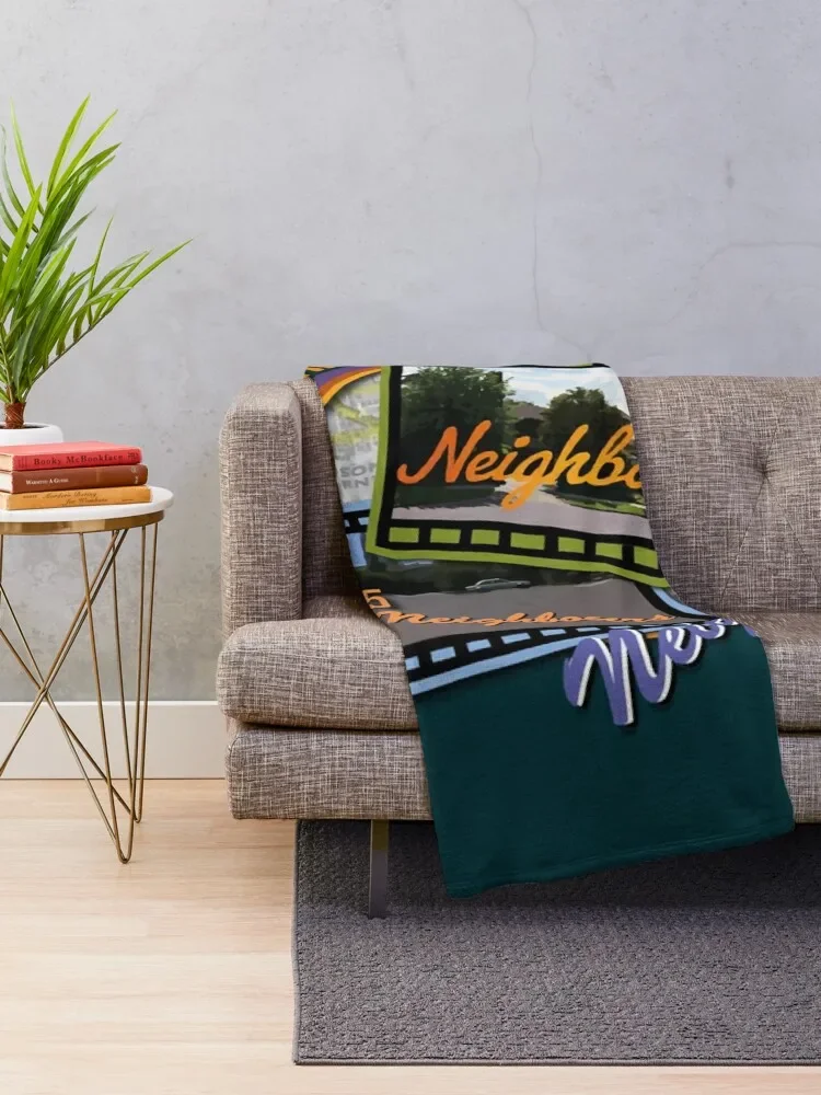 Celebrating Neighbours Throw Blanket Decorative Sofas Thermal Blankets