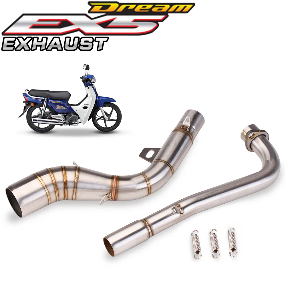 

Модифицированная выхлопная труба мотоцикла из нержавеющей стали, передняя звено, соединение 51 мм, глушитель, подходит для EX5