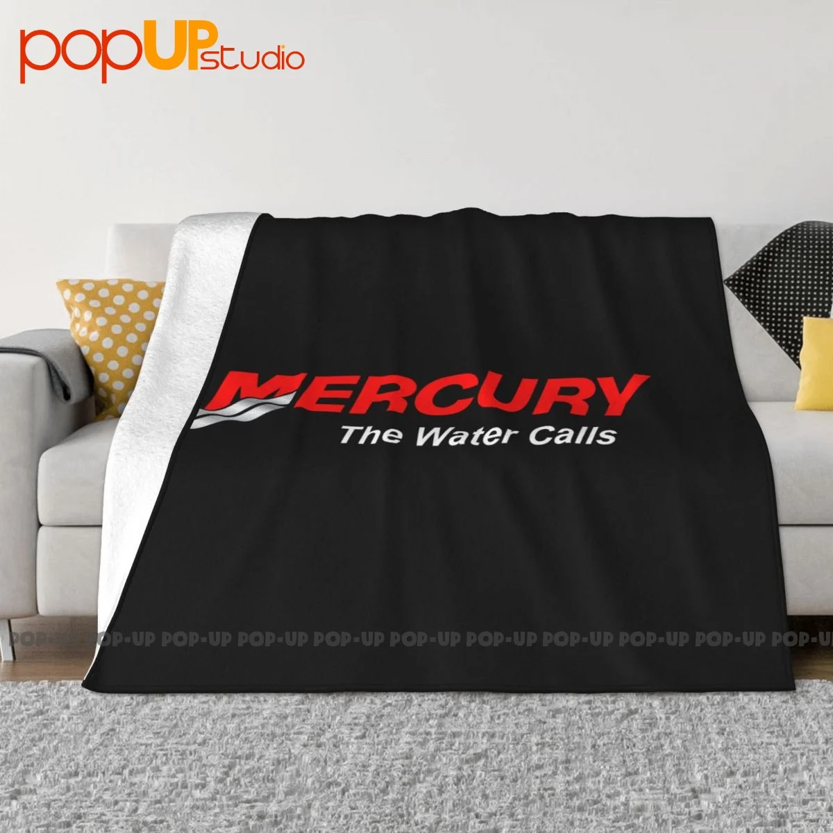 Mercury Marine Boats Logo Outboards Mercruiser Blanket Fluffy Thicken Nap Blanket Skin Friendly Home Decotation