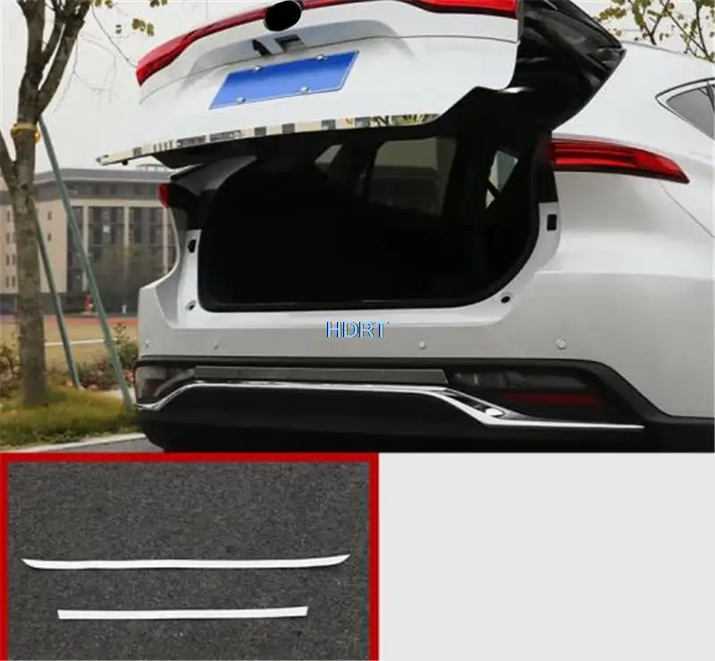 Car Styling Sticker For Toyota Harrier Venza 2021 + Rear Boot Door Trunk Cover Trim Tail Gate Garnish Molding Strip Accessories