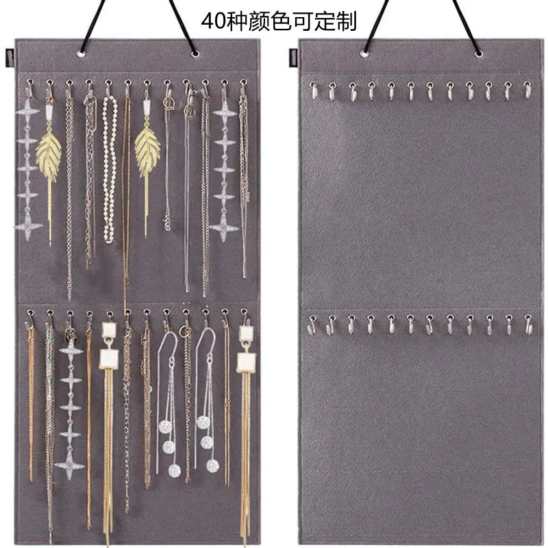 

Felt Jewelry Organizer Wall Hanging, Necklace/Earring/Sunglass Display Board with Pockets, Multipurpose Storage Holder