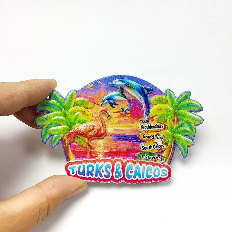 

Turks & Caicos 3D Resin Fridge Magnet Decoración Hogar Aimants Réfrigérateur Cute Magnets for Fridge Imanes Refrigerador