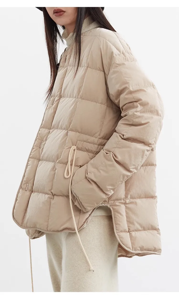 Lightweight Style~ Goose down Jacket for Petite Women, Autumn and Winter Coat, Casual Loose Fit, Versatile Warm Top for Women