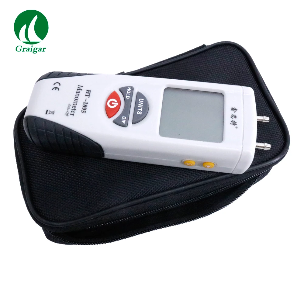 Free Shipping HT-1895 Portable LCD Digital Pressure Differential Gauge Air Pressure Meter HT1895 Digital Manometer