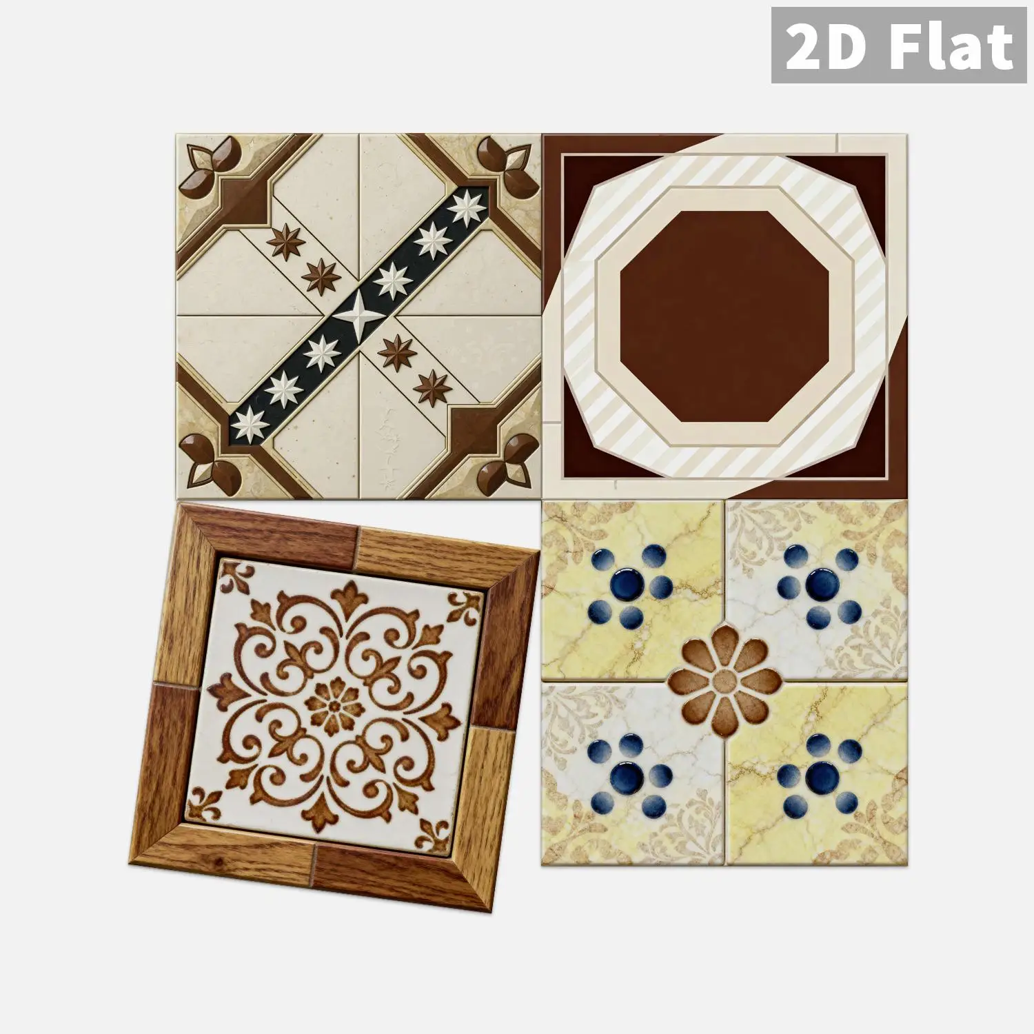 

36 pieces of vintage Moroccan self-adhesive waterproof tile stickers for kitchen, bathroom, background, and home decoration