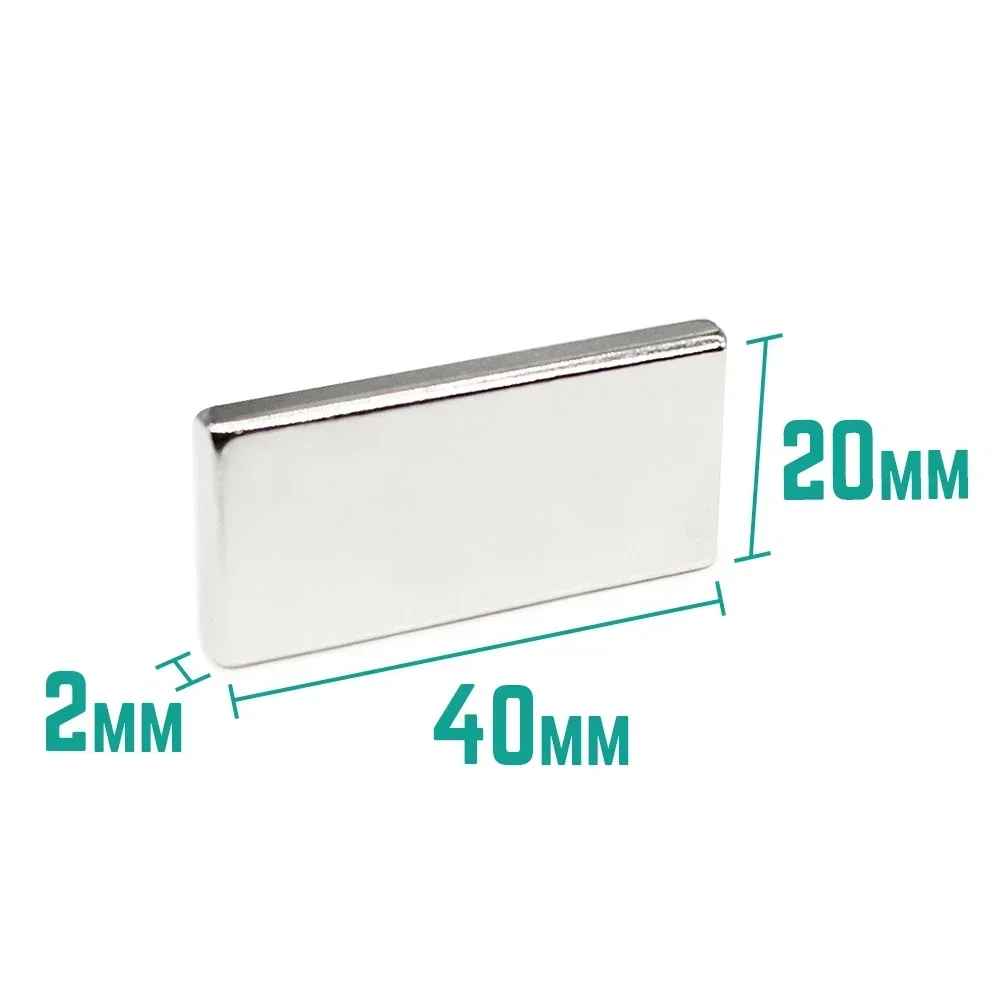 

2/5/10/15/20/50PCS 40x20x2mm Block Strong Powerful Magnets Long Rectangular Permanent Neodymium Magnet Sheet 40x20x2 40*20*2 mm