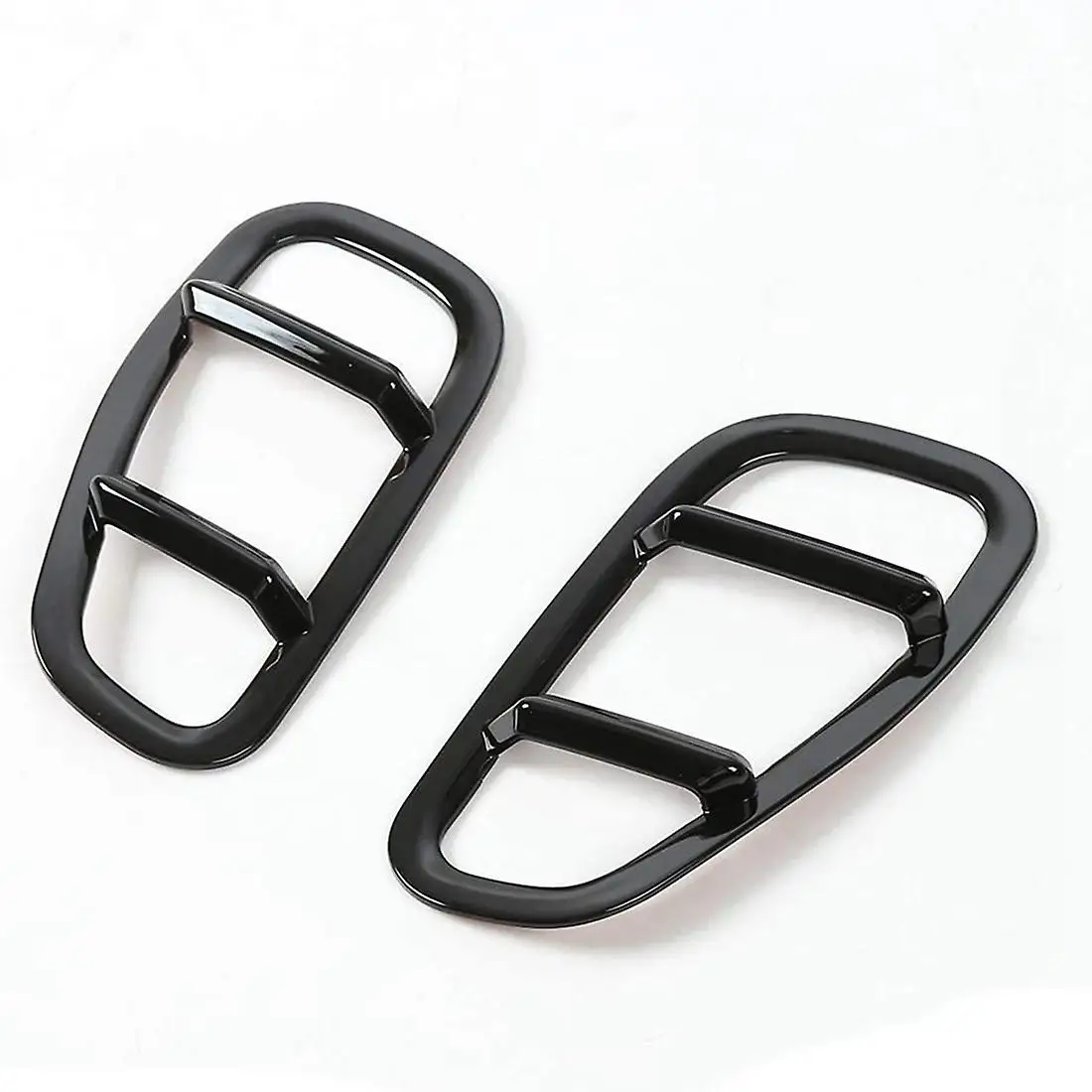 Car Front Side Fender Light Cover Trim Decoration Frame (black)