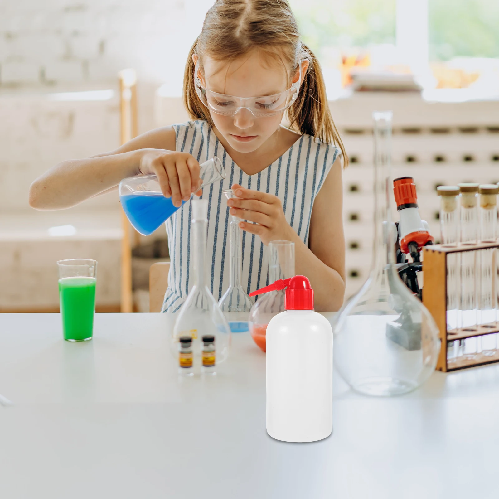 

2 Pcs Wash Bottles Narrow Mouth Lab Squeeze Squirt Small Scale Washing Graduated